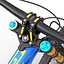 Mountain Bike GT Fury Blue Rigged Modello 3D