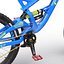 Mountain Bike GT Fury Blue Rigged Modello 3D