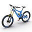 Mountain Bike GT Fury Blue Rigged Modello 3D