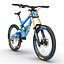 Mountain Bike GT Fury Blue Rigged Modello 3D