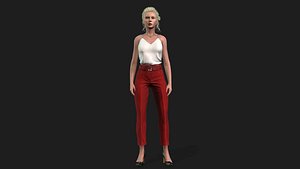 beautiful model of a woman 3d character 3D model