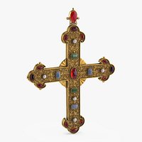 Liturgical Bishop Cross Gold