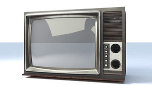 3d model of old tv