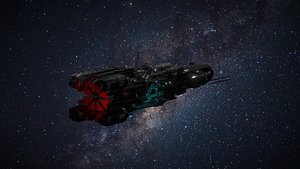 3D model Fantastic Spaceship Destroyer