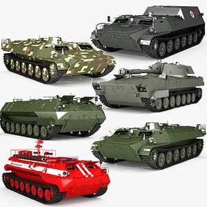 3D model Toony Series - Tiny Tanks - 6 color variants - game-ready asset VR  / AR / low-poly