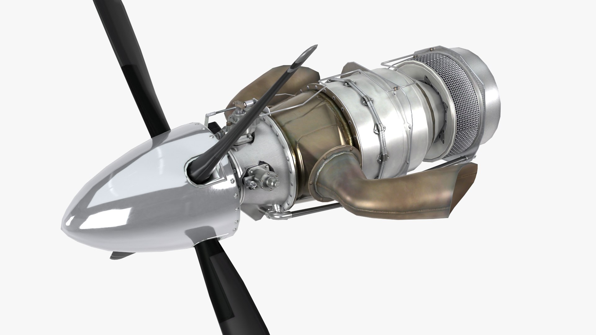 3ds Max Turboprop Engine