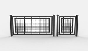 Modern fence 3D model