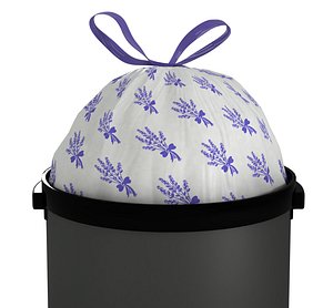 Trash can and bag