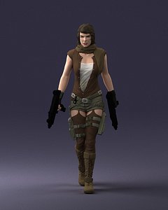 Woman with guns 0231