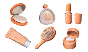 cosmetic 3d icon set 3D model