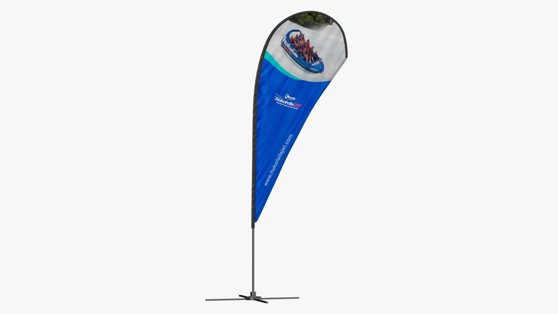 Promotional Feather Flag Banner 3D model preview
