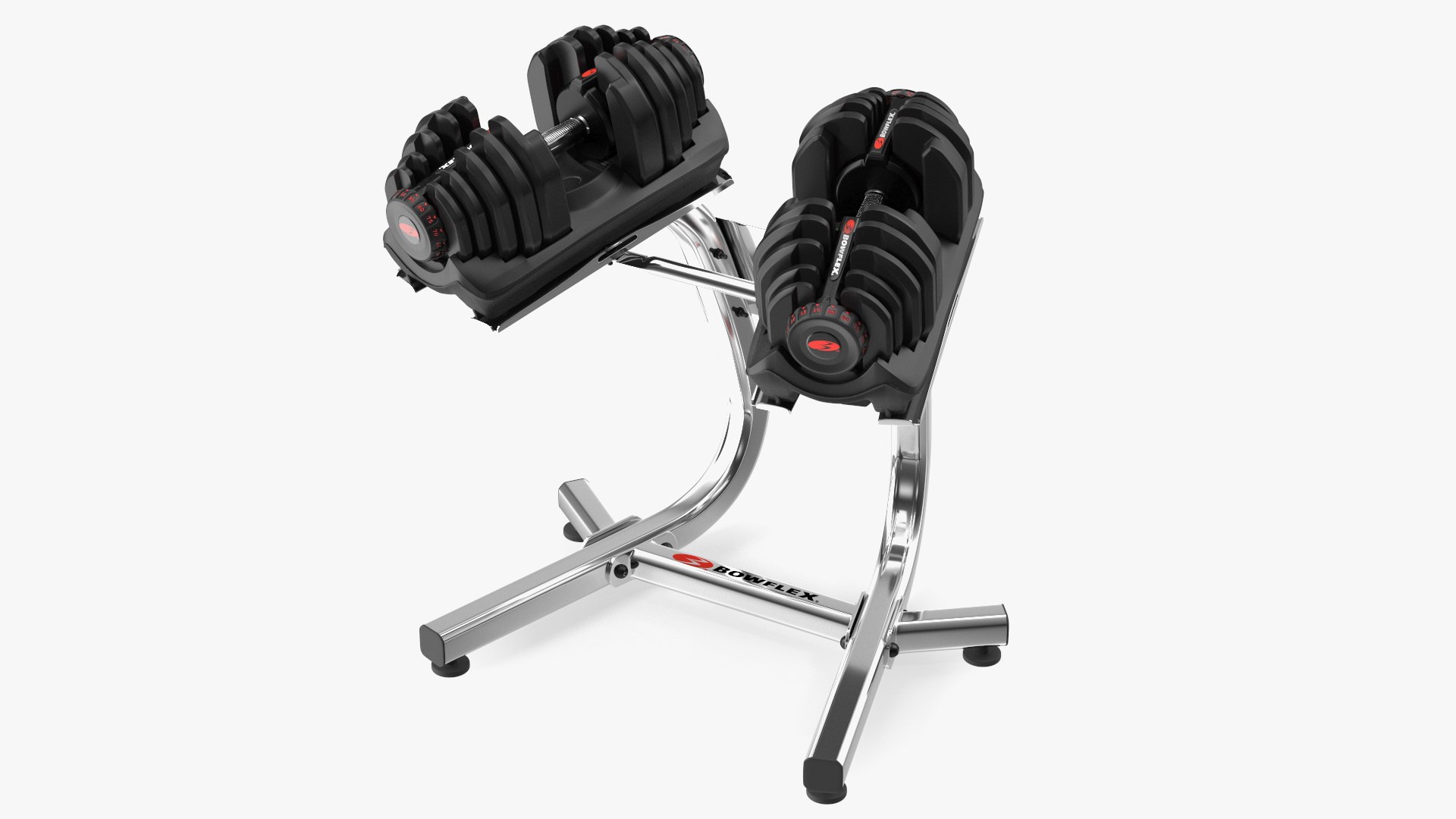 Bowflex SelectTech Dumbbell with Stand Set 3D model preview