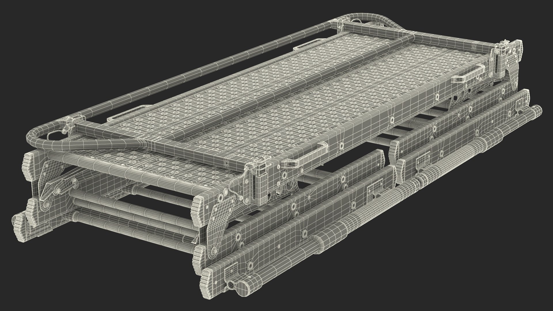 Rescue Platform with Stairs Rigged 3D model preview