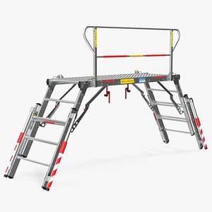 3D Rescue Platform with Stairs Rigged
