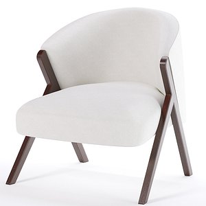Richmond Interiors Mia Armchair White Boucle 3D model