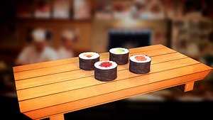 sushi pieces