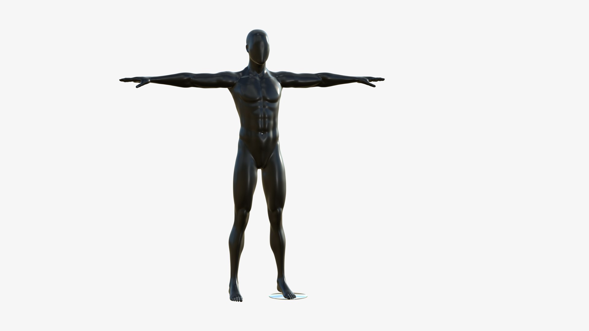 Mannequin T Pose Black 3D Model - TurboSquid 2166900