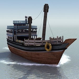arab fishing boat 3d model