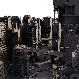 3D Post War Ruined City
