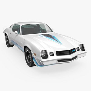 Chevrolet Camaro Z28 Retro Sports Car White