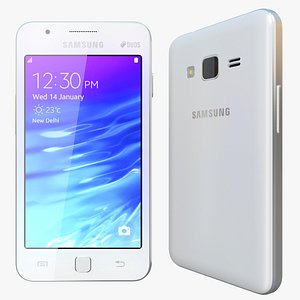3d model realistic samsung z1 white