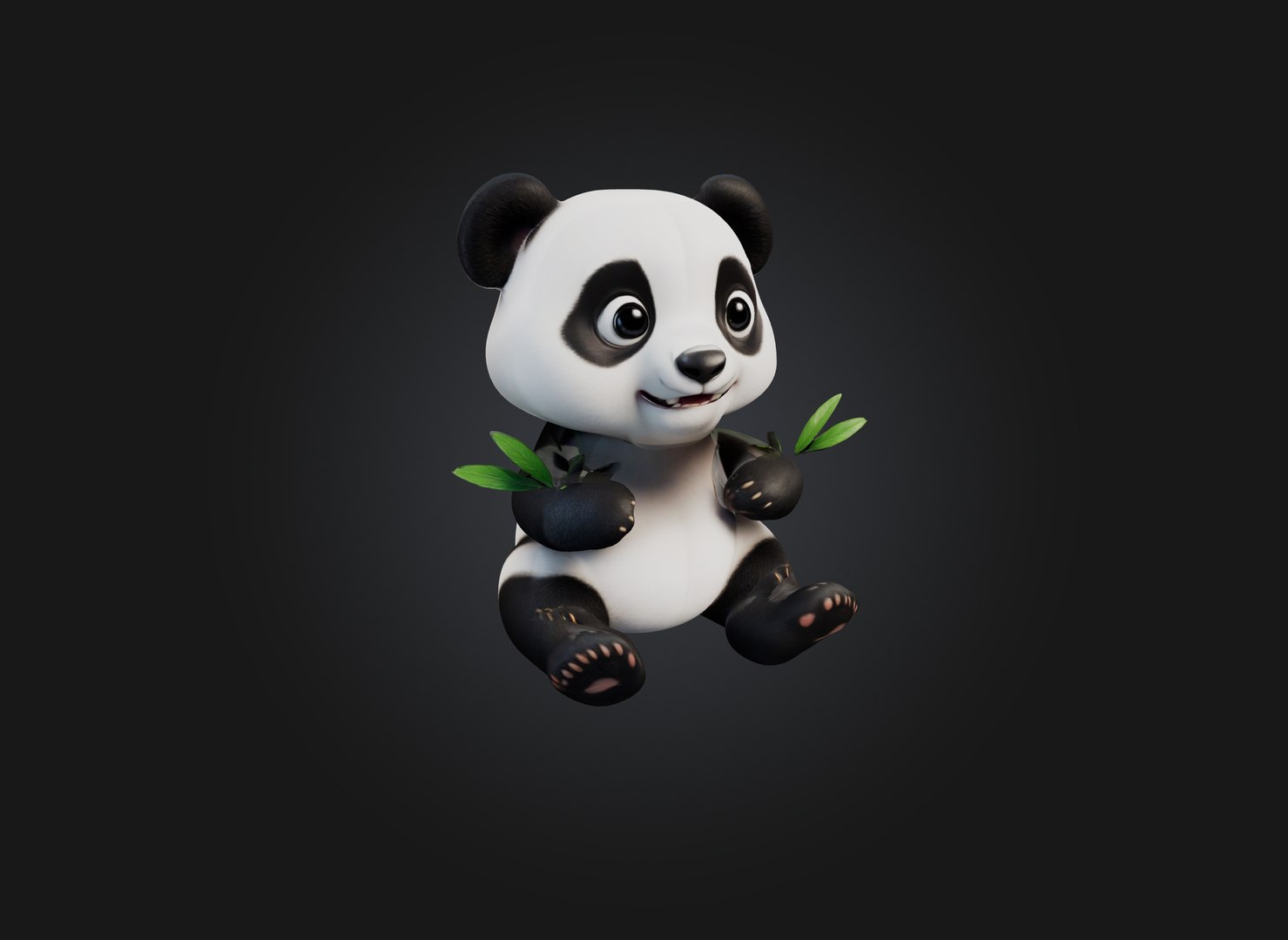 Cute Cartoon Panda Model 3D - TurboSquid 2287959