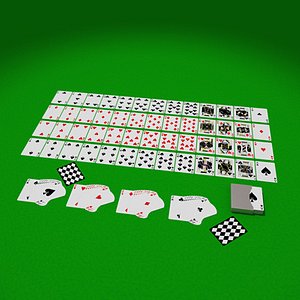 cards deck 3d model