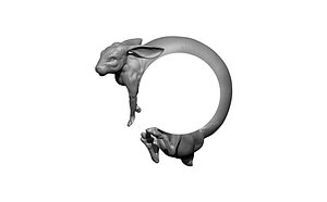 3D model ring hare