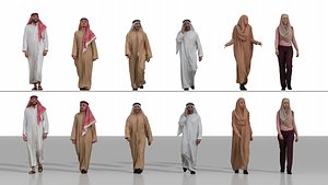 3D Arab Character -  Man and Woman