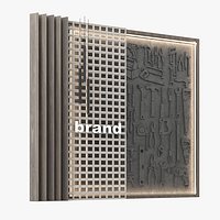 Industrial Feature Wall with Decorative Grid Panel