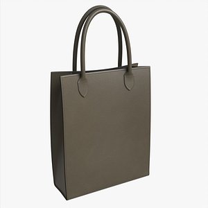 3D Women Leather Tote Bag model