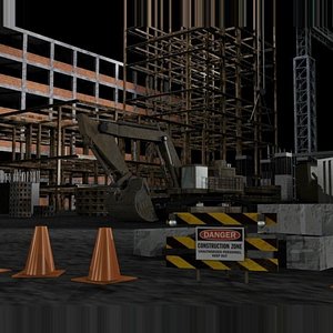 Construction Site Props Enviroment Collection