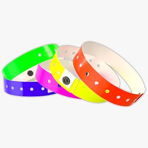 Multicolor Vinyl Wristband Plain Rigged and Animated