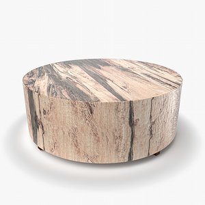 Dillon Spalted Primavera Round Wood Coffee Table
