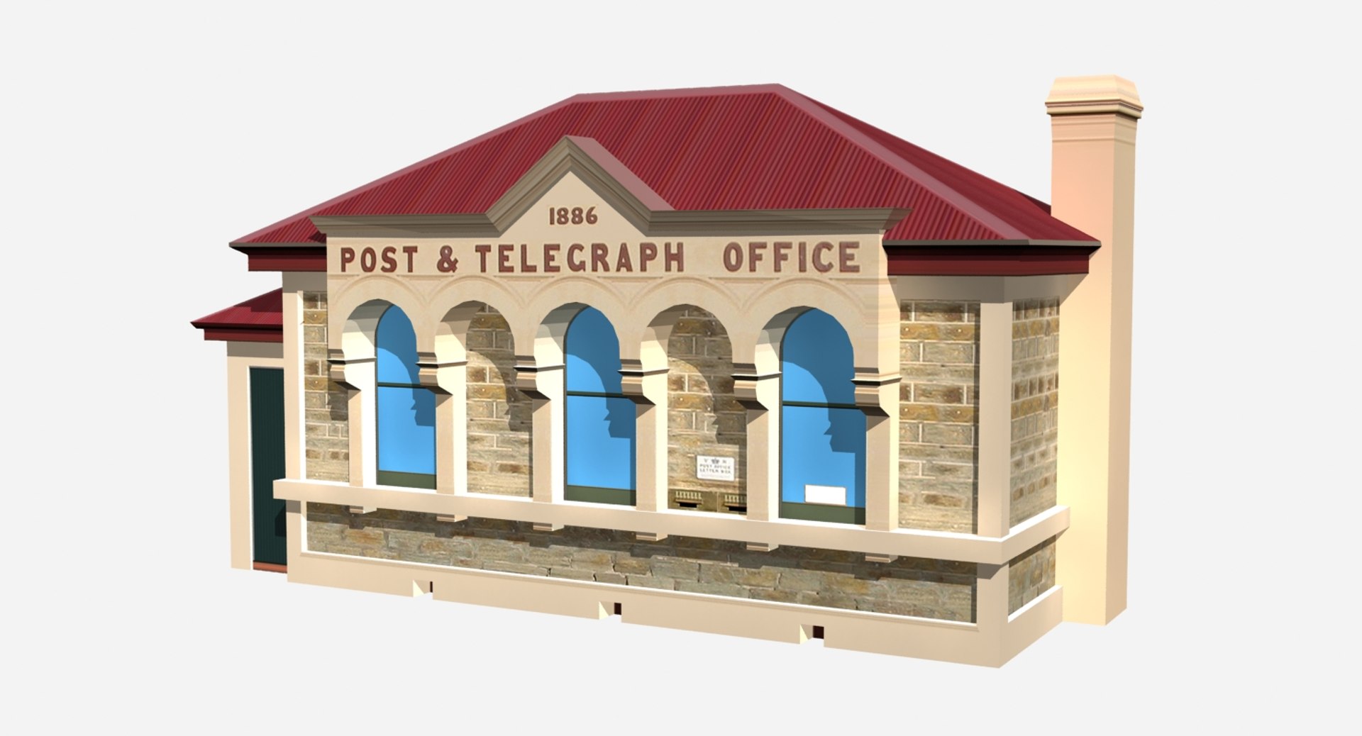 Post Office Building Model - TurboSquid 1292890