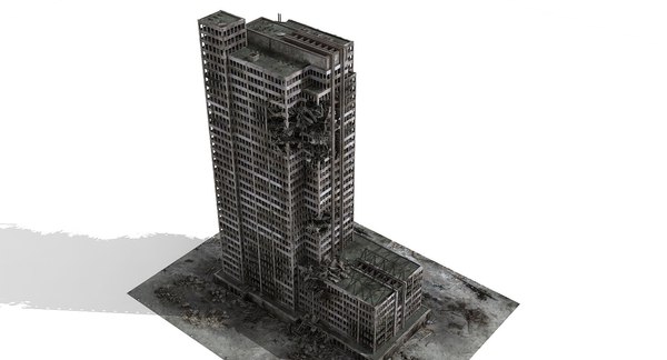 Destroyed ruined buildings 3D model - TurboSquid 1227450