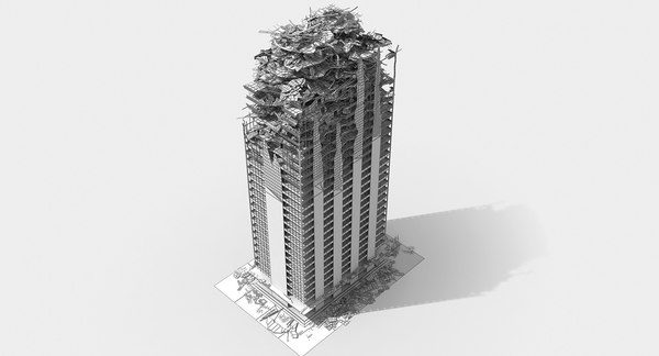 Destroyed ruined buildings 3D model - TurboSquid 1227450