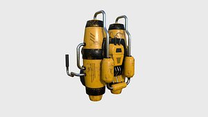 Jetpack A03 Yellow Black - SciFi Character Design 3D model