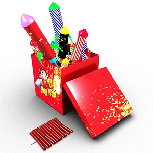 3D box fireworks model