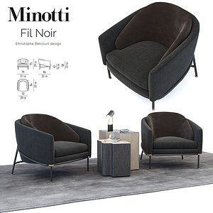 armchair noir minotti fil model