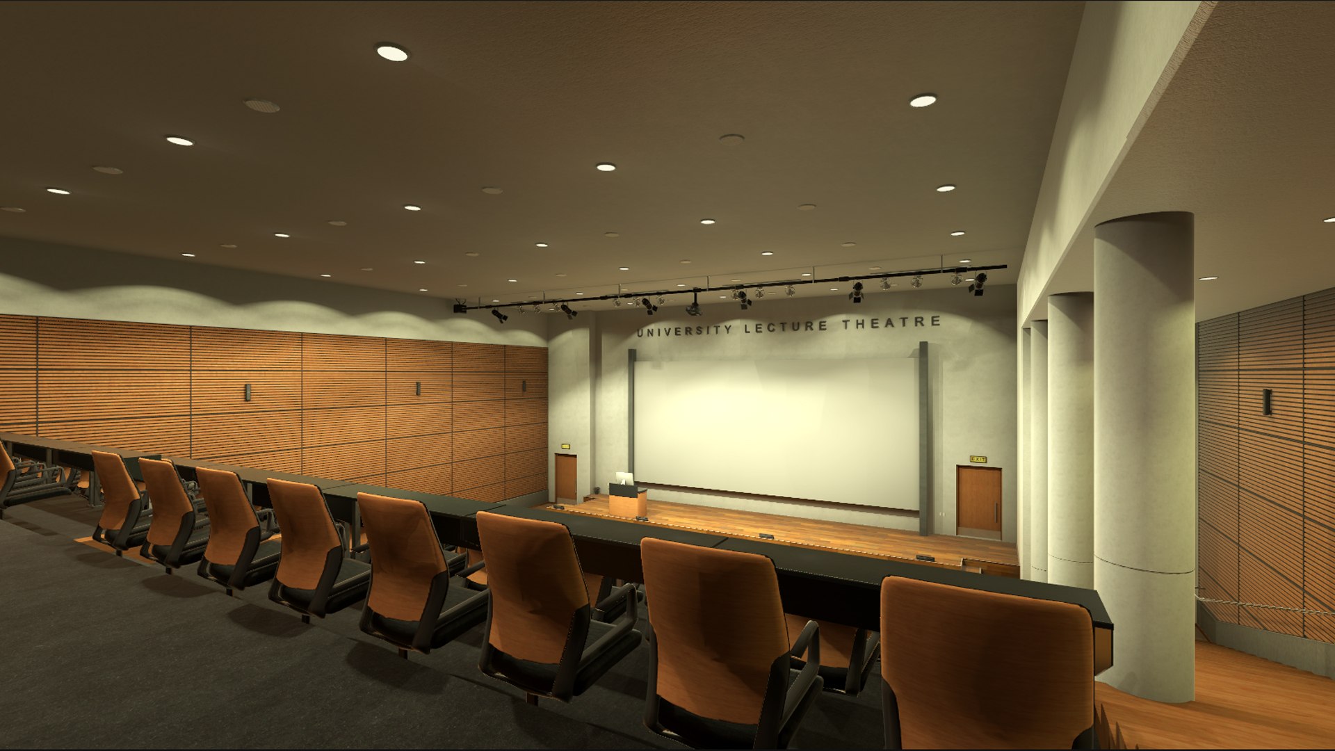 University Lecture Theatre 02 3D Model - TurboSquid 1850000