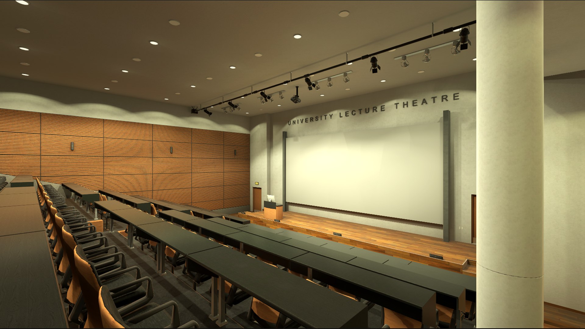 University Lecture Theatre 02 3D Model - TurboSquid 1850000