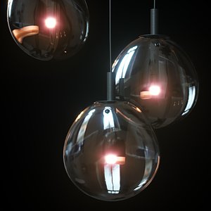 3D cantina medium led pendant model