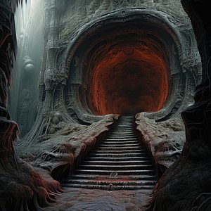 Alien mine tunnels 3D model