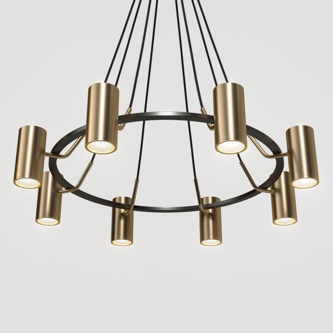 3D Chandelier Unity 8 Lamps Model - TurboSquid 1604285