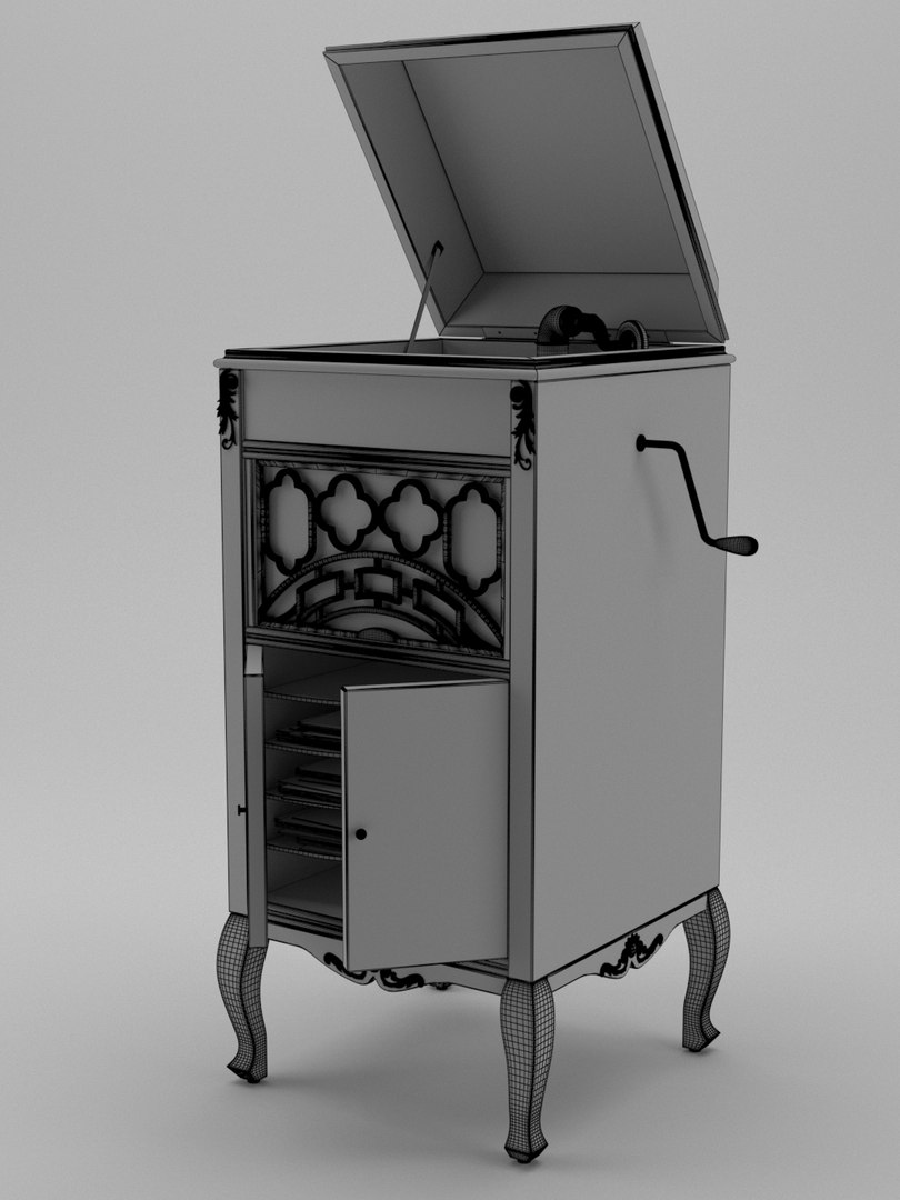 vintage gramophone 3D model https://p.turbosquid.com/ts-thumb/LG/kvXLXE/utfMYMhc/gramophone01wire_v01/jpg/1544013446/1920x1080/fit_q87/b9a293ebcb218edb72c6006f98067048a0cb58f2/gramophone01wire_v01.jpg
