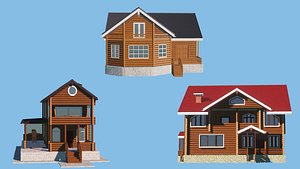 Log Cabin Collection 3D model
