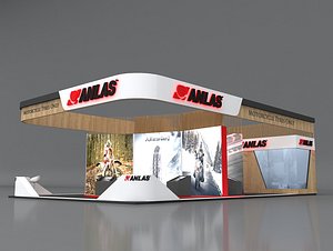 Exhibition Stand 10x16m Height 500 cm 3 Side Open