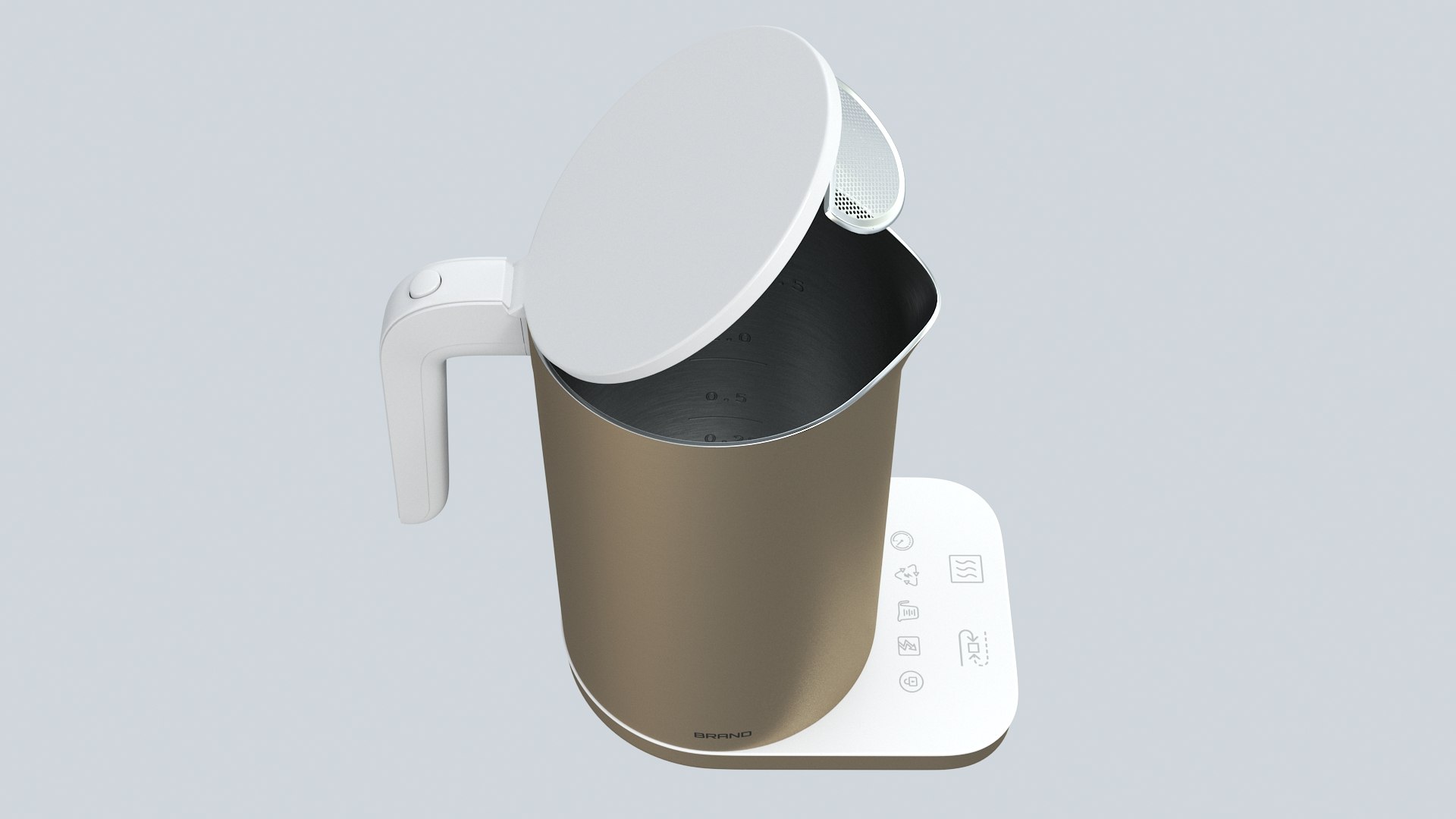 Electric Tea Kettle Brass 3D Model - TurboSquid 2044016