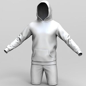 hoodie shorts model